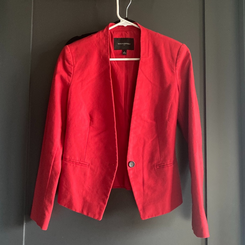 Banana Republic Red Blazer